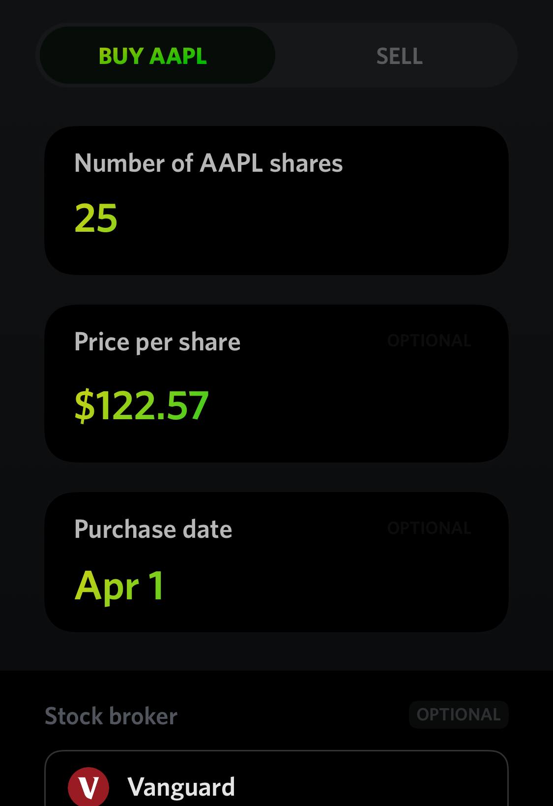 Stocketa App: Add stock transactions via form